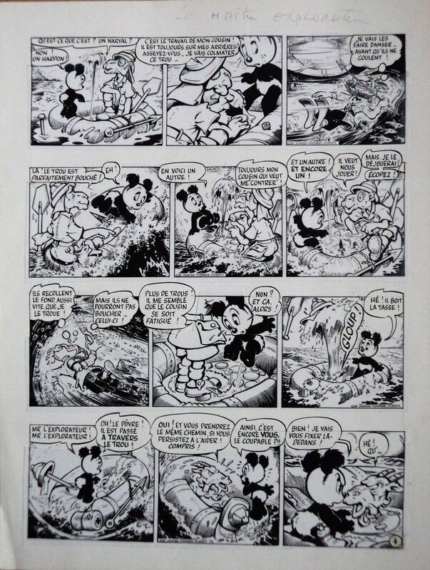 Marten Toonder, Panda - le maître explorateur pl 4 - Planche originale