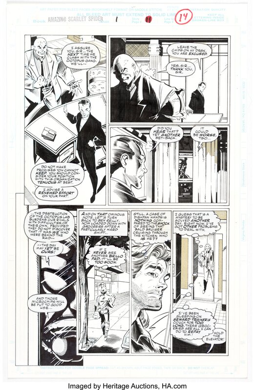 Mark Bagley, Larry Mahlstedt, Amazing Scarlet Spider #1 Page 14 - Planche originale