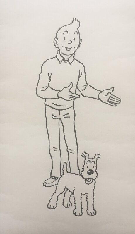 Tintin et Milou by Hergé - Original Illustration