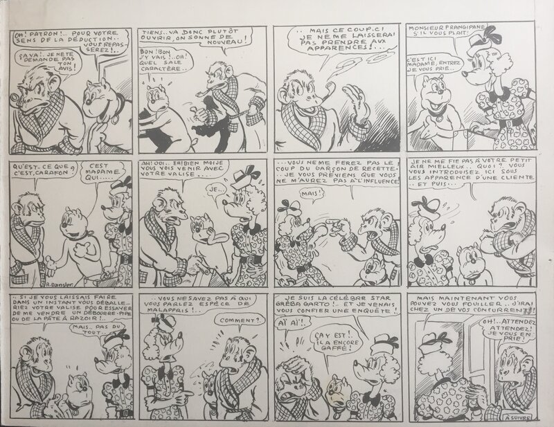 Bob Dan, Frangipane et Carafon - Comic Strip