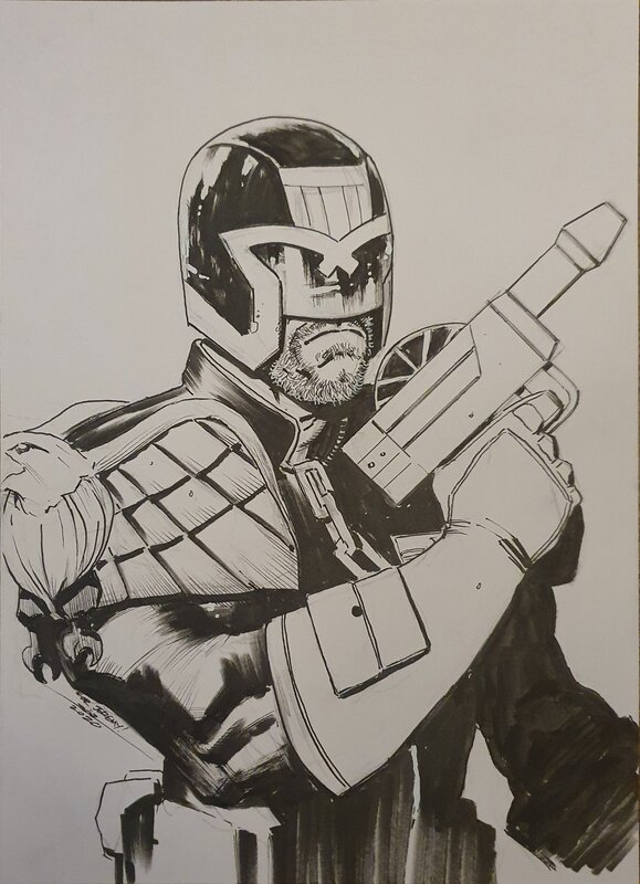 Judge Dredd by Sedat Öezgen - Sketch