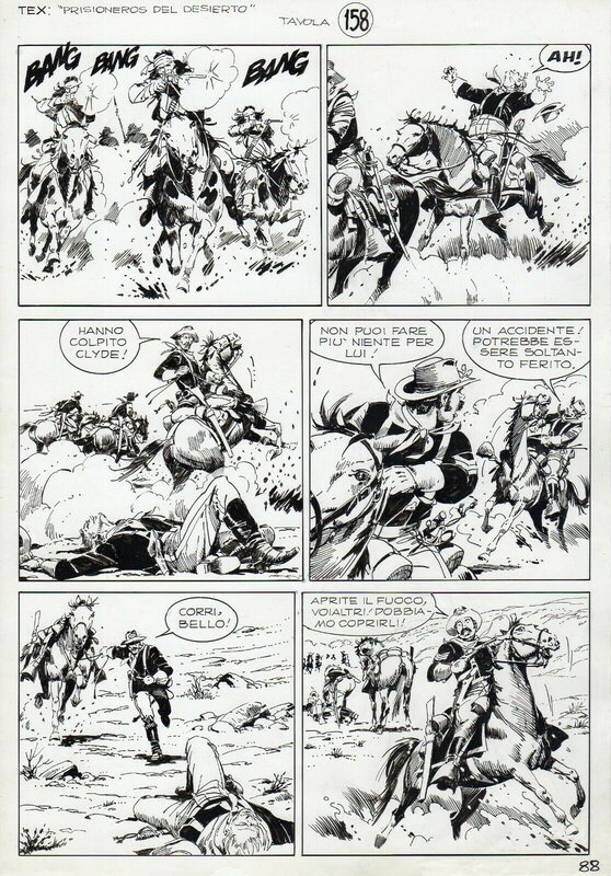 Miguel Angel Repetto, Tex n°505 - Guerra nel deserto, planche 158 (Bonelli) - Planche originale