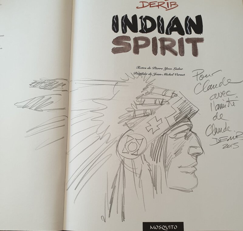 Derib, Dédicace dans Indian Spirit - Sketch