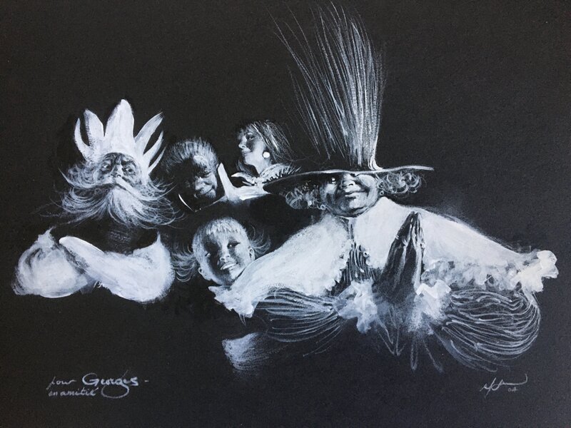 Ikar en famille by René Follet, Makyo - Original Illustration