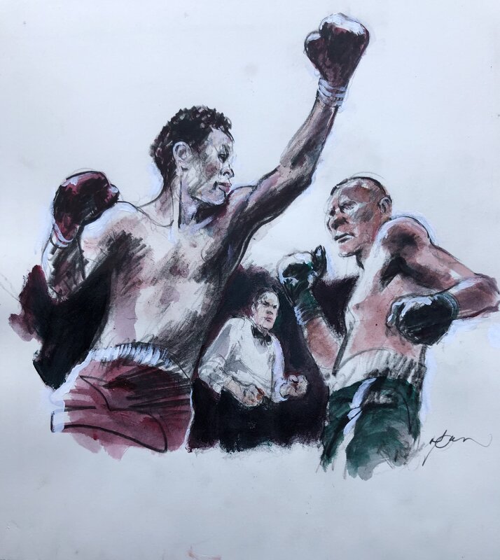 René Follet, «  Plus fort que la haine » - Original Illustration