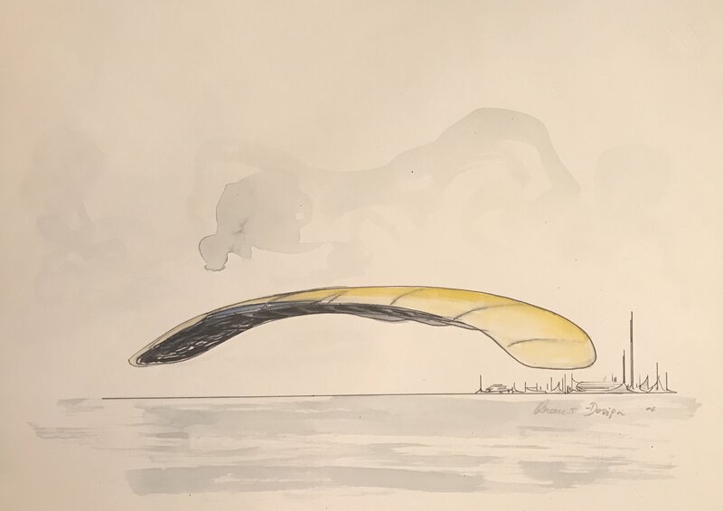 Starship Design One by Franz Miklis - Original Illustration