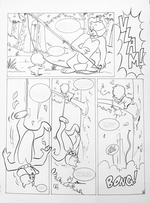 Tom et Jerry par ? - Planche originale