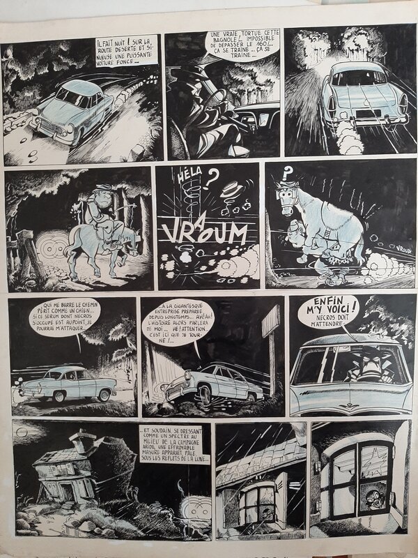 En vente - Fantômas par Pierre Tabary - Planche originale