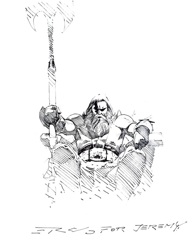 Odin by Esad Ribic - Sketch