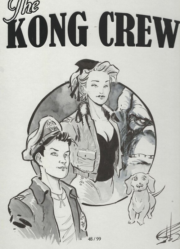 Eric Hérenguel -  Kong Crew Blanc Cover - Original art