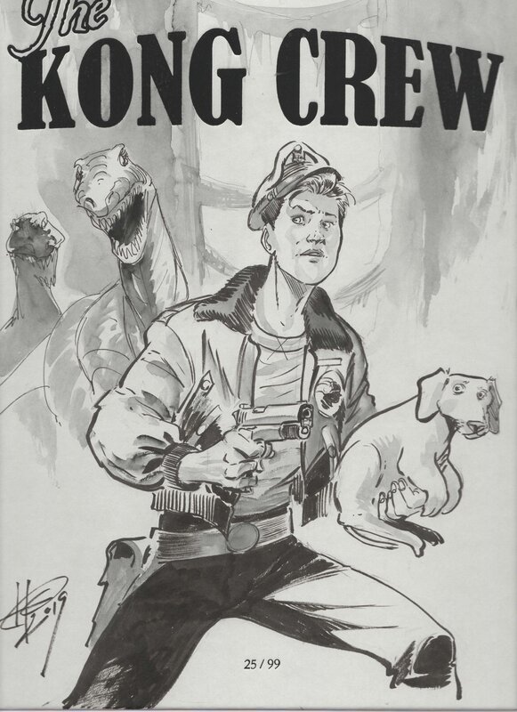 Eric Hérenguel - Blank Cover Kong Crew - Illustration originale