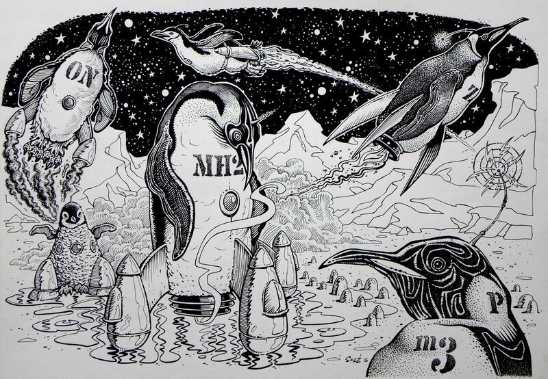 For sale - Les Animaux Fabuleux  » les pingouins  » – Jean Solé - Comic Strip