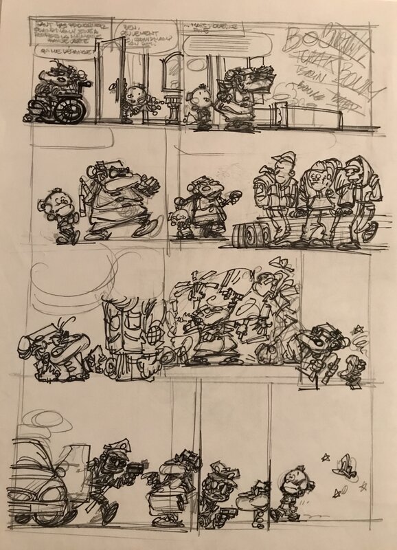 Petit Spirou par Dan Verlinden - Planche originale