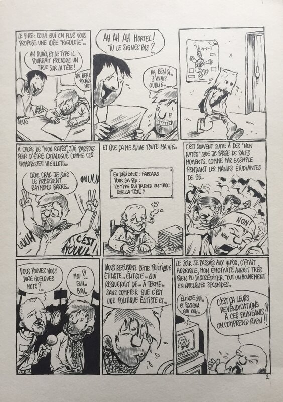 Inconnu par Fabcaro - Planche originale