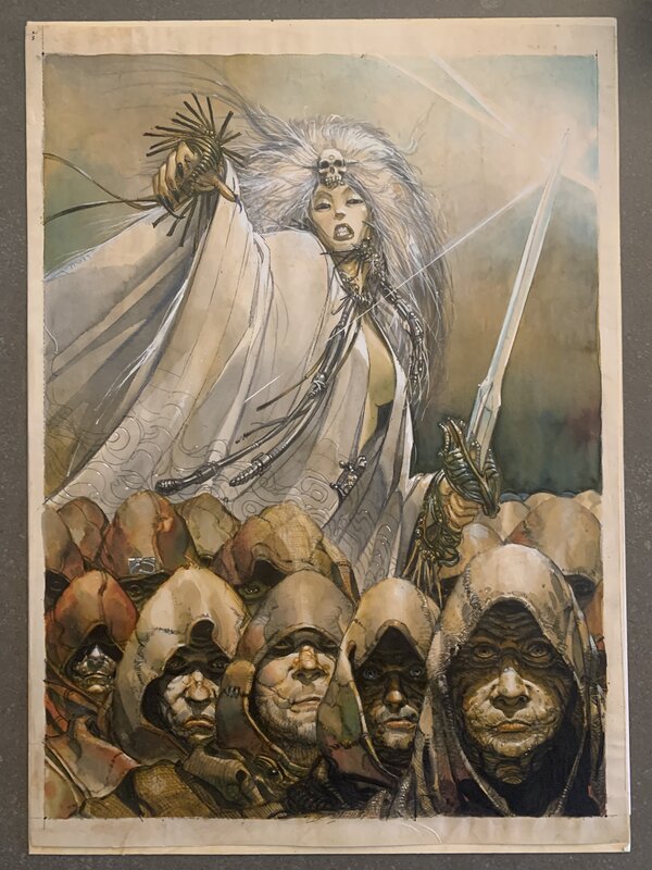 Juan Giménez, La Chaîne brisée, illustration couverture du roman de Marion Zimmer - Illustration originale
