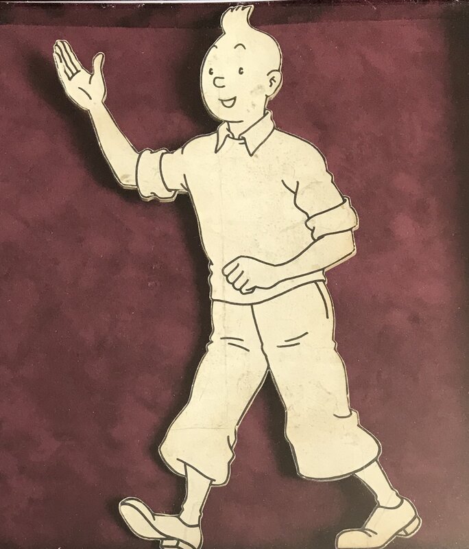 Dessin Tintin par Hergé - Illustration originale