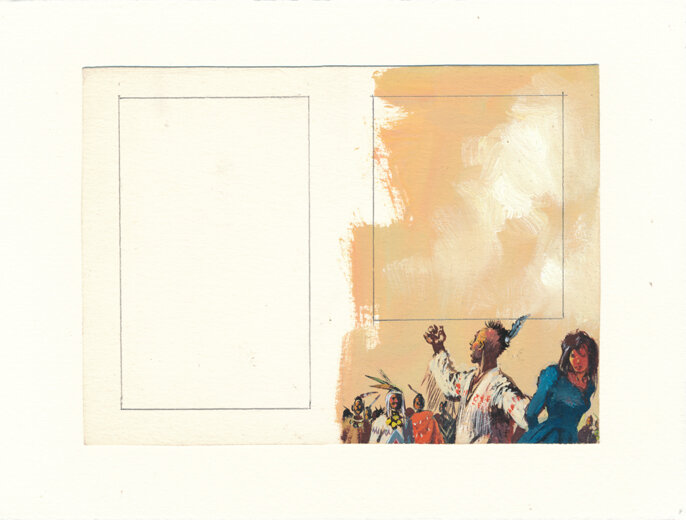 René Follet | 1962 | Le dernier des Mohicans - Original art