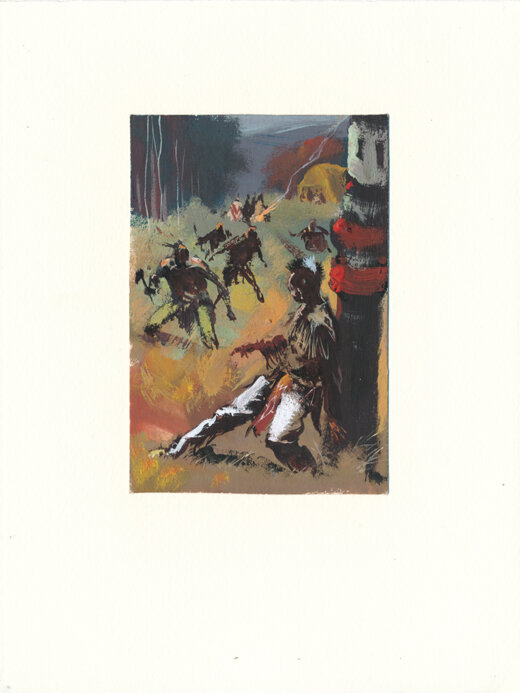 René Follet | 1962 | Le dernier des Mohicans - Original art