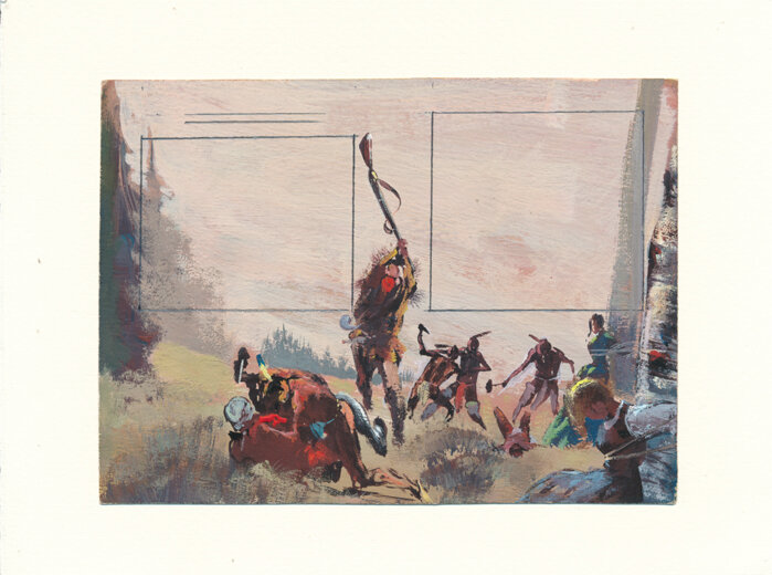 René Follet | 1962 | Le dernier des Mohicans - Original art
