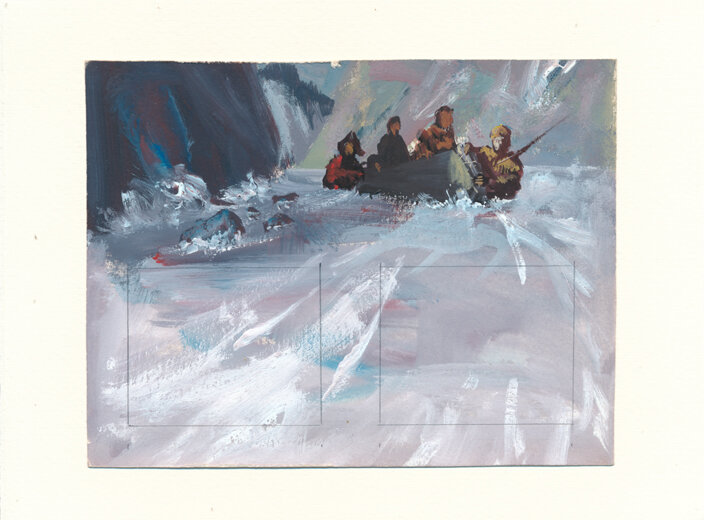 René Follet | 1962 | Le dernier des Mohicans - Original art