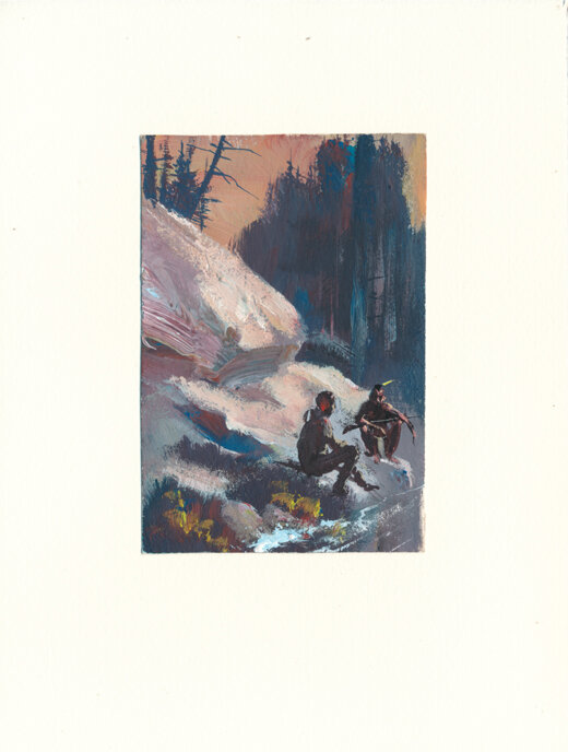 René Follet | 1962 | Le dernier des Mohicans - Original art
