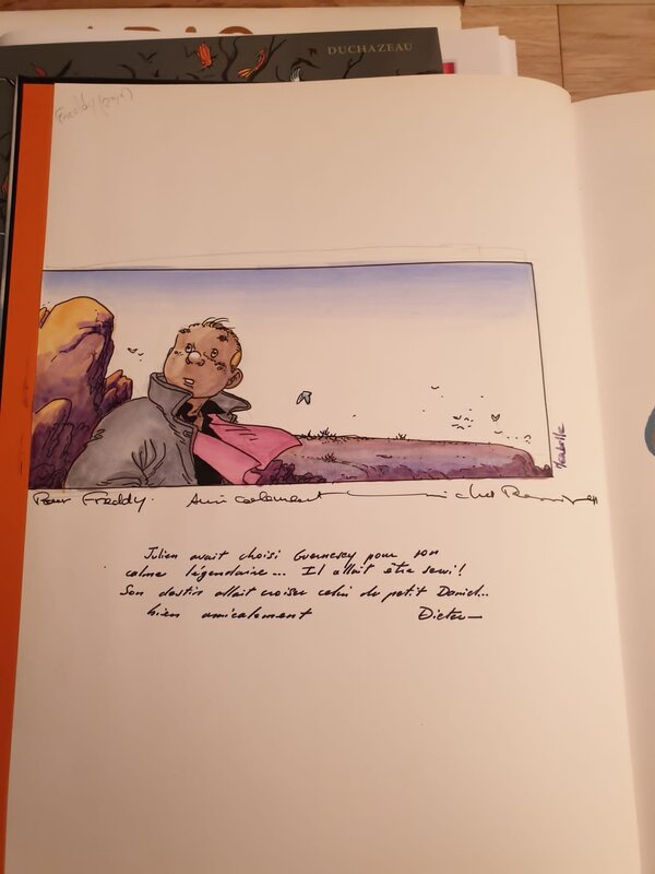 Michel Plessix, Dieter, Isabelle Rabarot, Dédicace couleurs de Plessix dans Julien Boisvert - Sketch