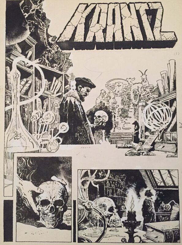 Lalia, Krantz, épisode Nostradamus, planche n°1, 1981. - Planche originale