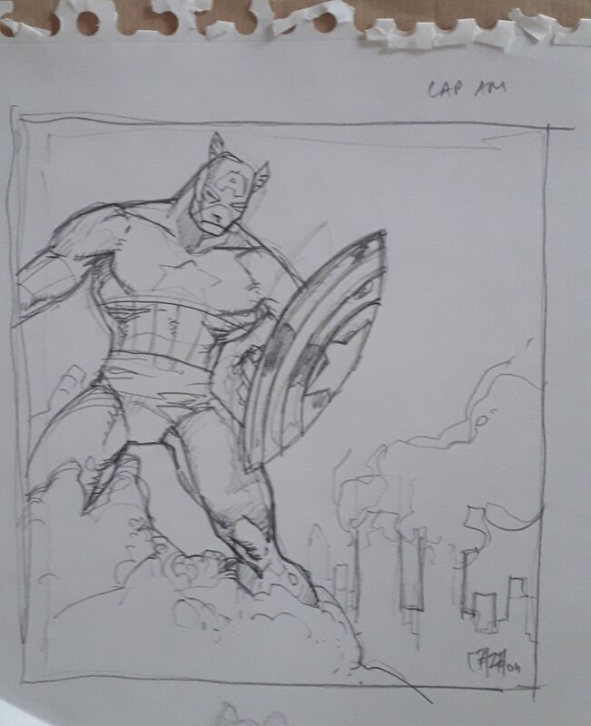 Captain America par Caza - Œuvre originale