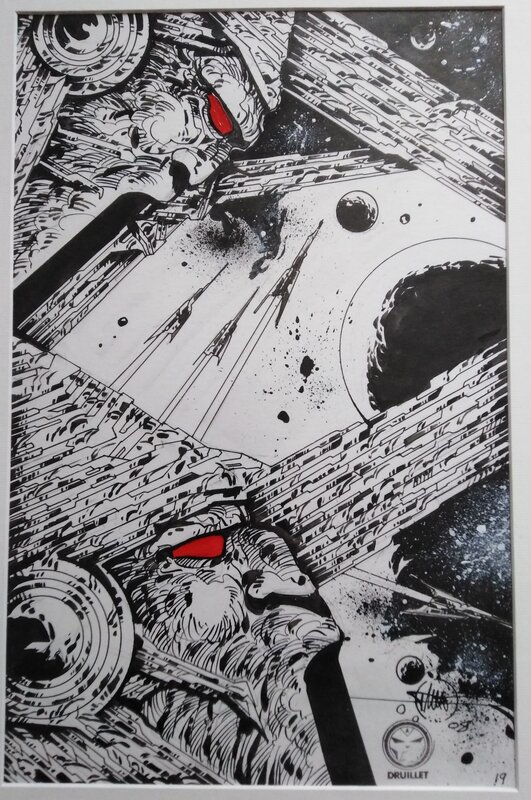 Métal Esquisses par Philippe Druillet - Planche originale