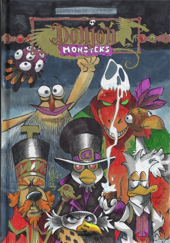 Nicolas Kéramidas, Donjon Monsters 12 -  Couverture Blanc - Œuvre originale