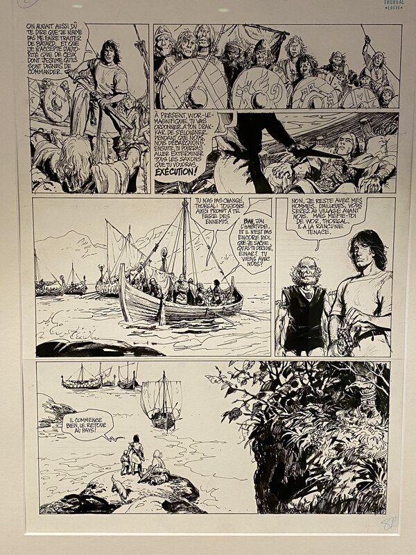 Grzegorz Rosinski, Thorgal Louve planche originale no 8 - Planche originale