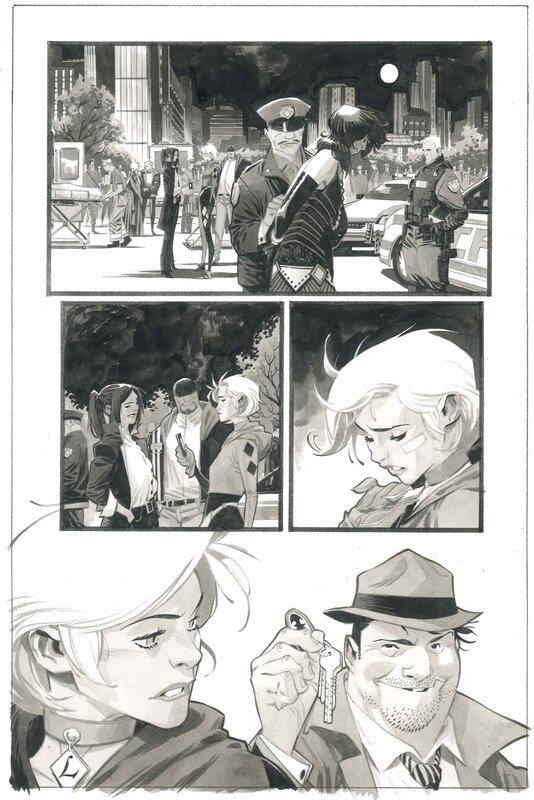 Matteo Scalera, Sean Murphy, Katana Collins, Batman White Knight Presents : Harley Quinn - Planche originale