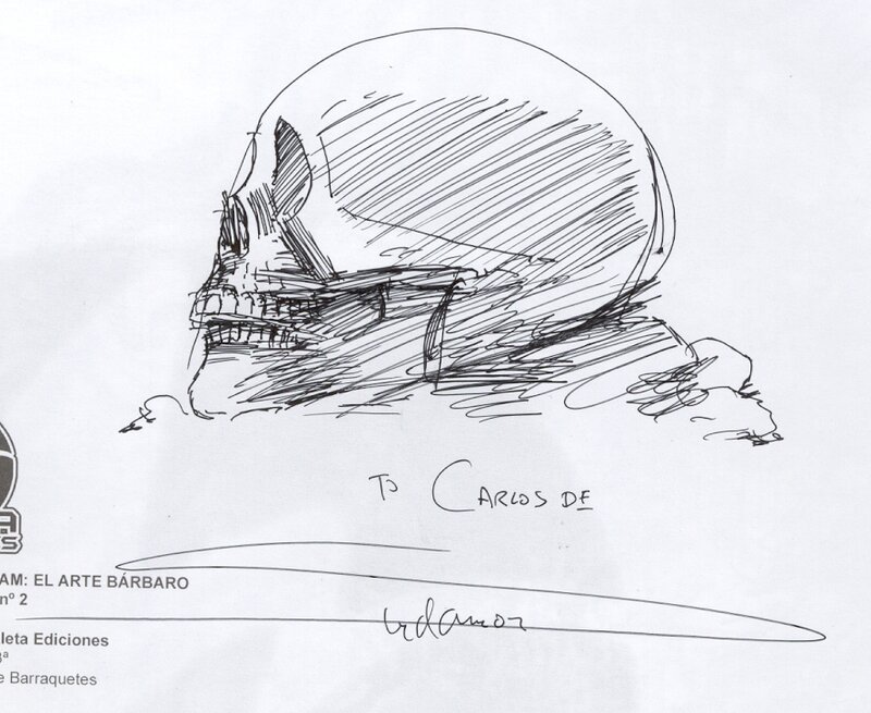 Skull by Arthur Suydam - Sketch