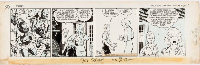 Milton Caniff, Terry and pirates daily 7/23/1936 - Planche originale
