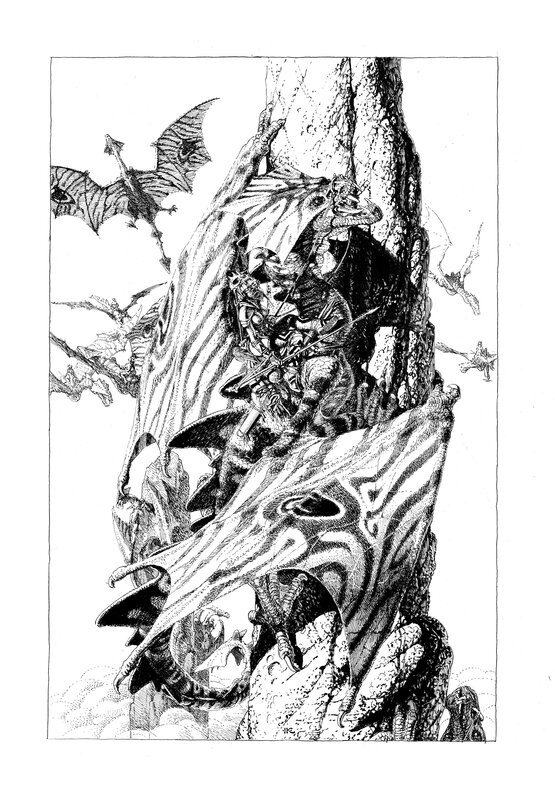 For sale - Dragon REST by Igor Kordey - Original Illustration