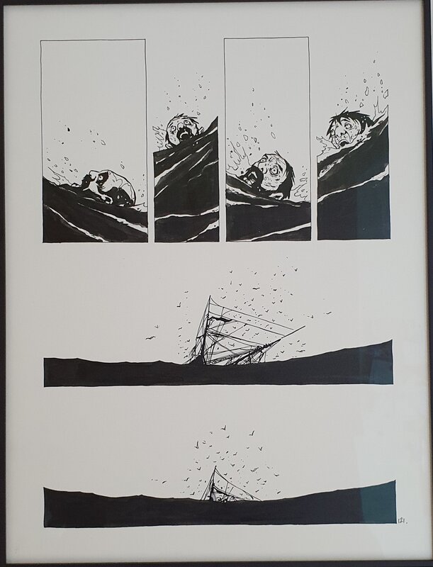 Moby Dick par Christophe Chabouté - Planche originale