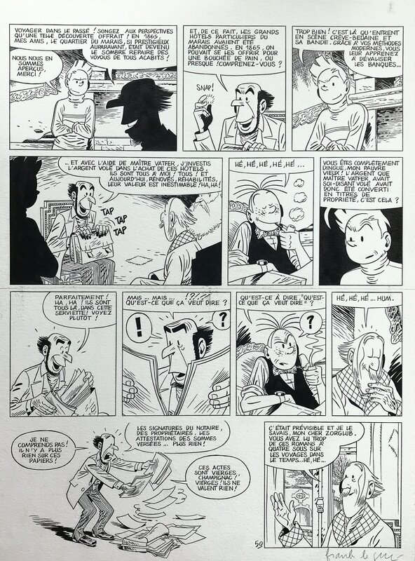 Spirou et Fantasio par Frank Le Gall - Planche originale
