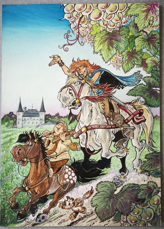 Philippe Luguy - original pour l'affiche du festival BD de Barsac - Original Illustration