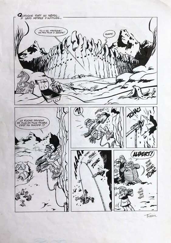 Fabrice Tarrin, Yann, Spirou et Fantasio - Le Tombeau Des Champignac - Planche originale