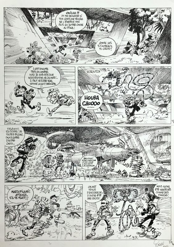 Yoann, Fabien Vehlmann, Spirou et Fantasio - La Colère Du Marsupilami - Planche originale