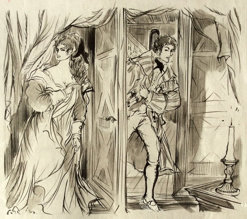 Jacques Grange, Napoléon et ses Amours - Original Illustration