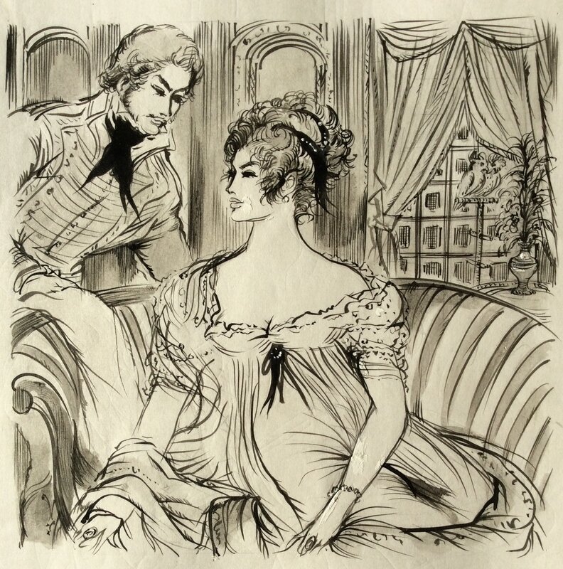 Jacques Grange, Napoléon et ses Amours - Original Illustration