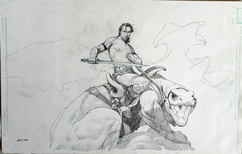 Esad Ribic, Dessin de promo pour John carter warlord of mars - Original art