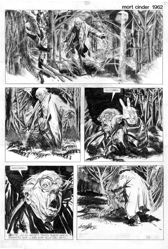 Mort CINDER par Alberto Breccia - Planche originale