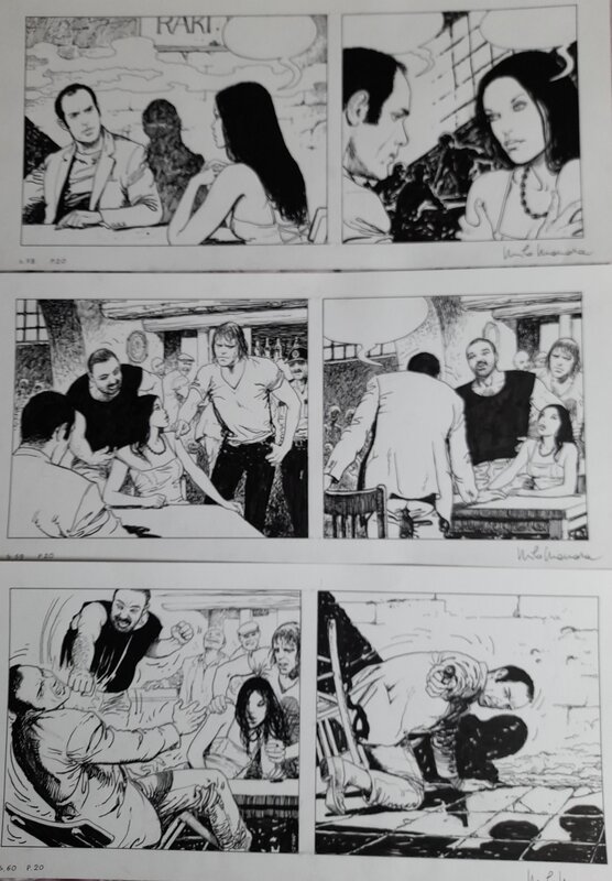 Les yeux de Pandora par Milo Manara - Planche originale