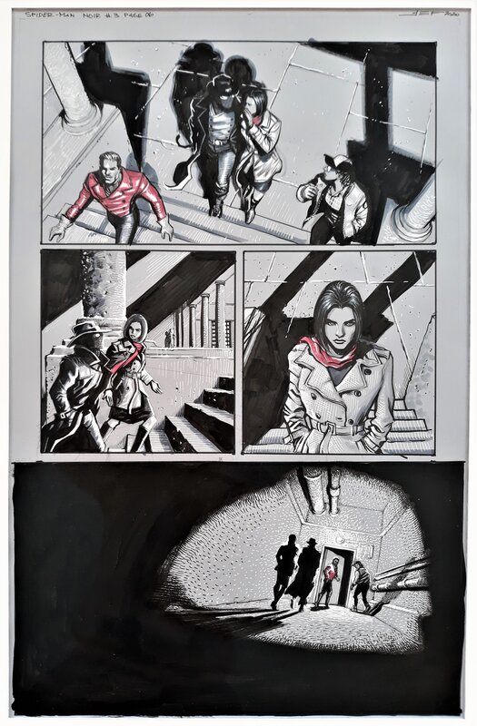 Juan E. Ferreyra, Margaret Stohl, Spider-Man Noir: Twilight in Babylon - Planche originale