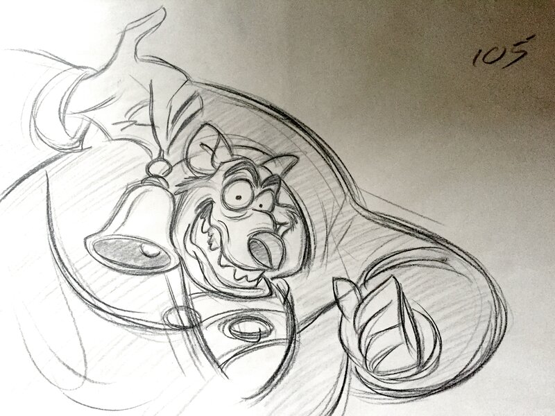 Ratigan par Glen Keane, Walt Disney, Studios Disney - Planche originale