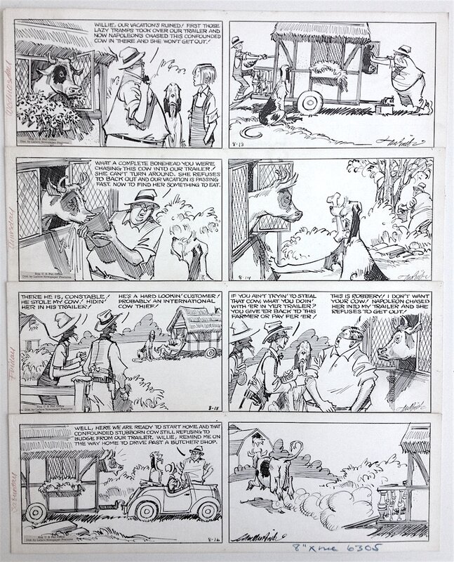 Clifford McBride, NAPOLEON ET ONCLE ELBY - Planche originale