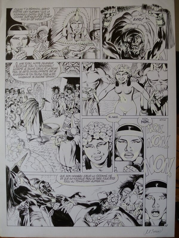 Jean-Yves Mitton, Quetzalcoatl tome 3 planche 37 - Comic Strip
