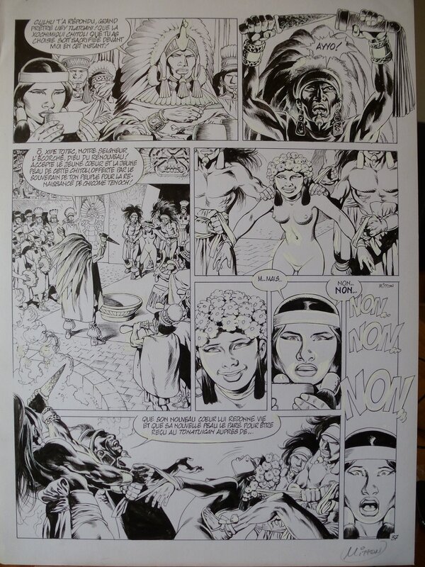 Jean-Yves Mitton, Quetzalcoatl tome 3 planche 37 - Planche originale